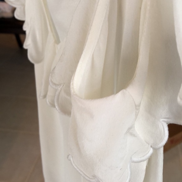 Zimmermann Silk Embroidered edged Scallop Ruffle V-Neck spaghetti strap camisole - Picture 4 of 9